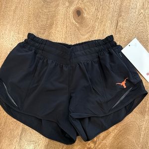 Black lululemon shorts longhorn